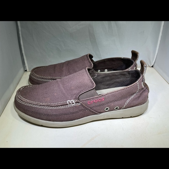 Preowned Crocs Walu Canvas Loafer Slip 
